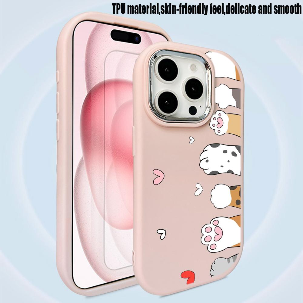 LZ9 мультяшный кот милый художественный дизайн мягкий чехол для телефона Samsung S24 Ultra S23 Plus S21 A16 A54 A34 A06 Infinix Hot 40 30i защита объектива противоударный чехол