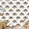 Rainbows and Butterflies Boho Wallpaper White, Gray and Graphite 50x1000