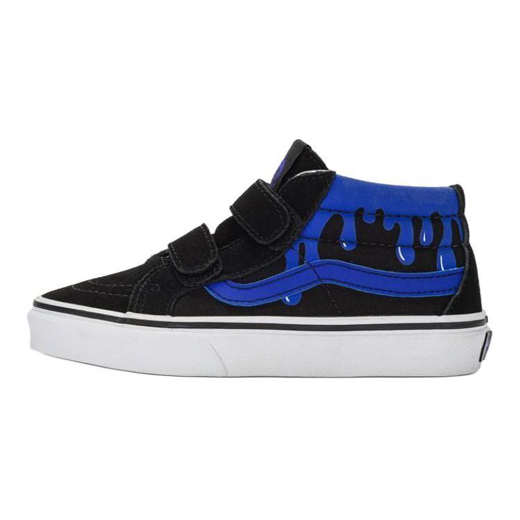Vans Sk8 Переиздание V Полувысокие Детские Кеды для Скейтбординга Детские Кроссовки Черные Синие VN00018TY61