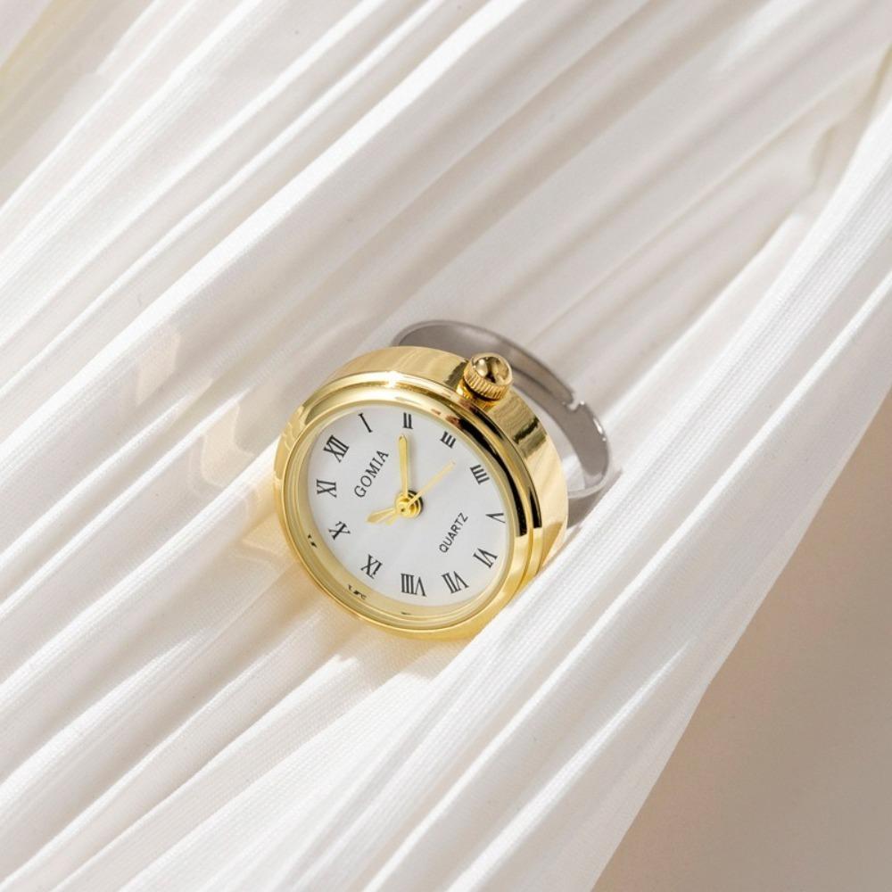 Ретро Мини Парные Часы Кольцо Круглый Подарок Кольцо на Палец Часы Парные Часы Кварцевые Часы Женские