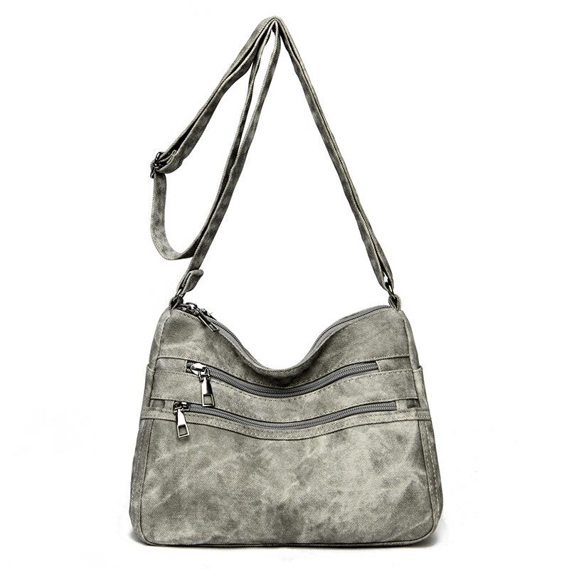 Женская сумка из мягкой кожи, большая вместительная сумка через плечо для мамы