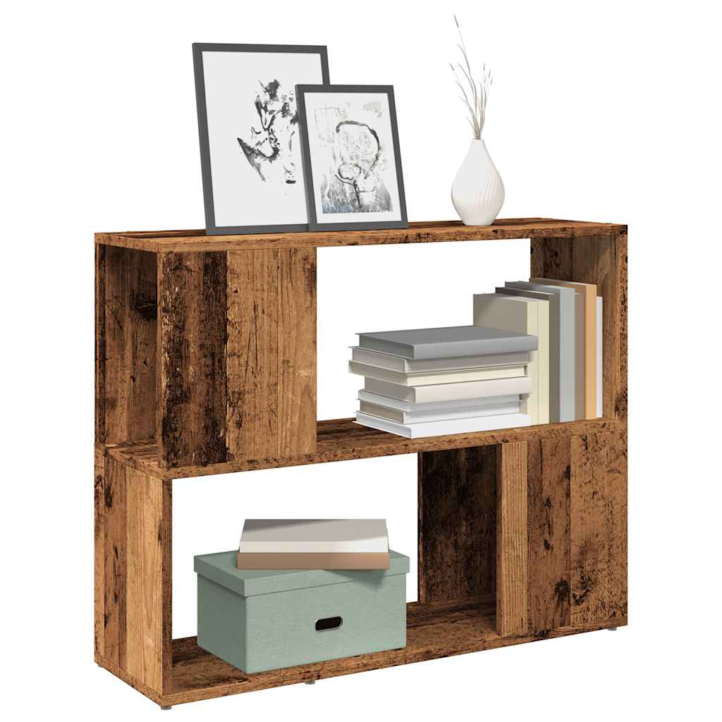Bookshelf Room Divider Rustic Wood Look 80 x 24 x 63 cm