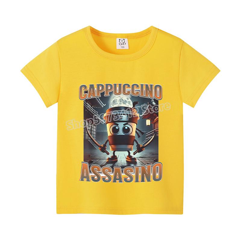 Итальянский маразм Цветная футболка Летняя с коротким рукавом Милая одежда для мальчиков Детский аниме-топ Мультяшная цифровая футболка Подарок