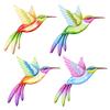 Metal Hummingbird Wall Art Decoration Iron Bird Sculpture Waterproof Wall Hanging Figurines Ornament Decorations