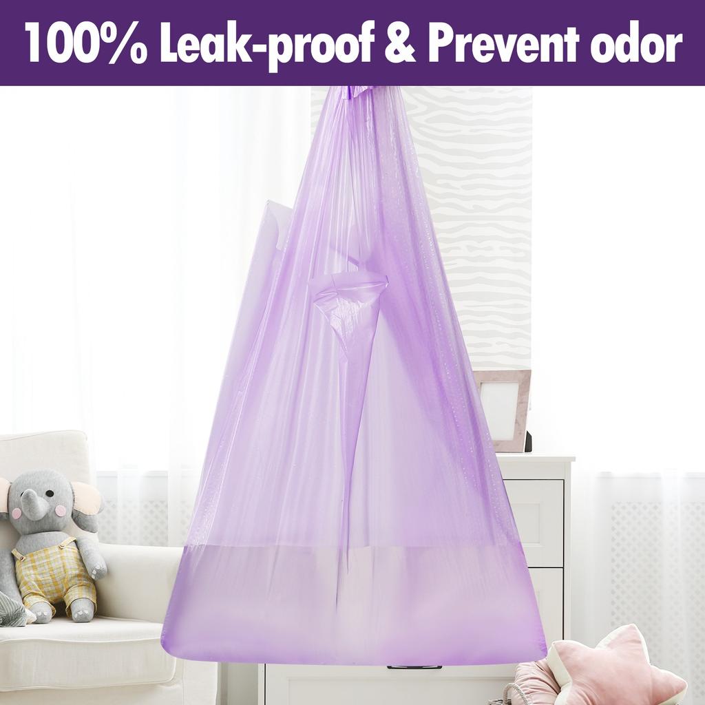 Одноразовые пакеты для подгузников для малышей с удобными завязками, мешки для подгузников с ароматом лаванды для утилизации подгузников