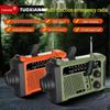 Tuoxiang T-6667 Emergency Hand-Crank Radio & Solar Flashlight Power Bank