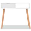 VidaXL Console Table Solid Pine Wood 80 X 30 X 72 Cm White