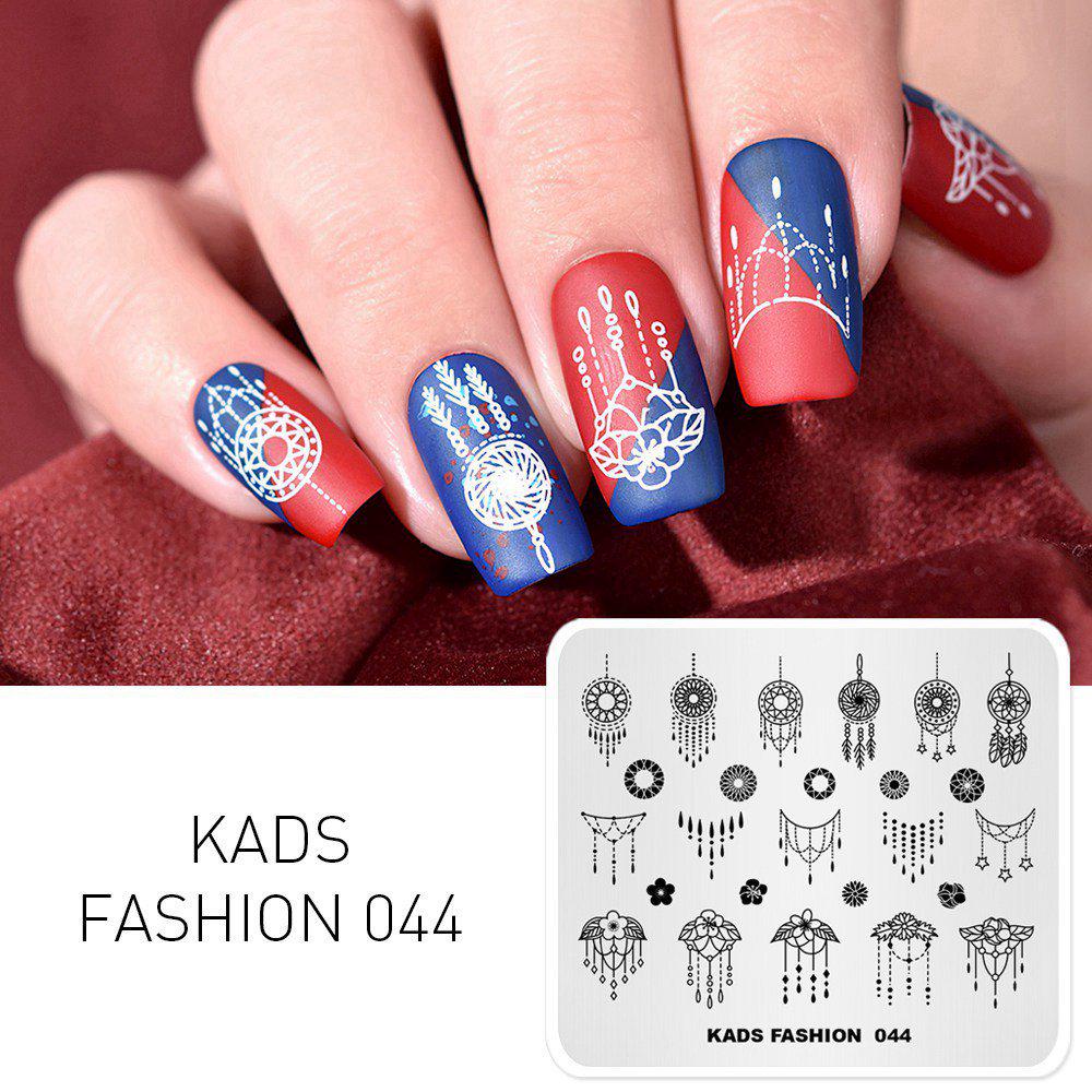 kads Fashion 044 Nail Art Stamp Template Rectangle Polish Stamping Pretty Manicure Art Plate Hand Painted Decorative Nail Stamping Stencil