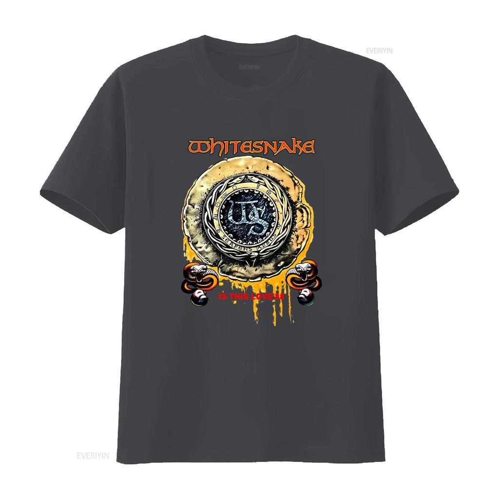 Whitesnake is This Love 88 Concert T shirt Rock Band with Logo and Vintage Design vintage Washed designer clothes Stylish