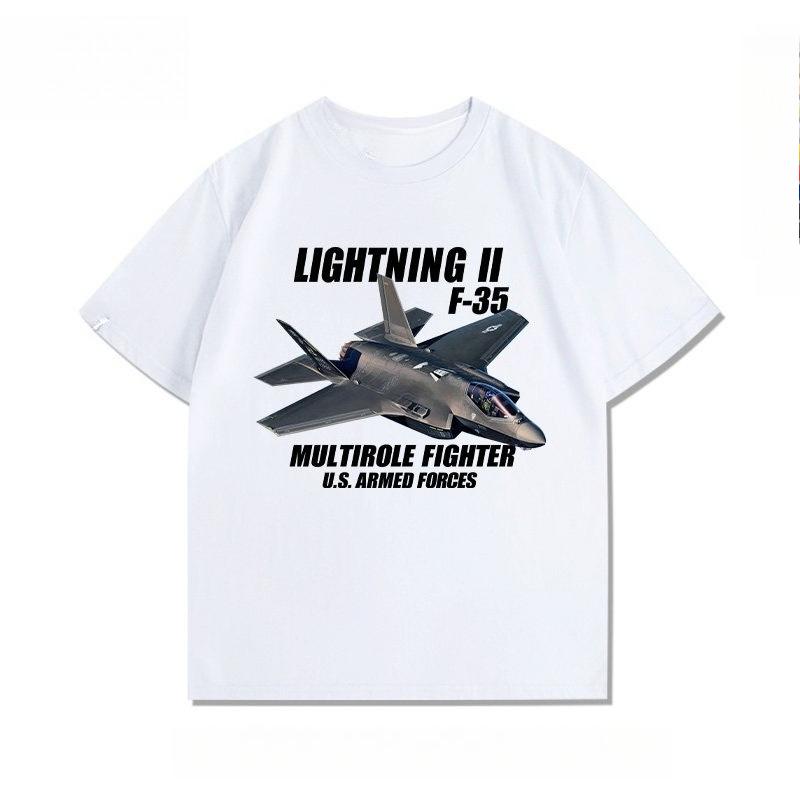 Истребитель F22 Raptor самолет A10 F35 вентилятор Футболка повседневная из чистого хлопка с круглым вырезом топ мужская женская модная рубашка с коротким рукавом