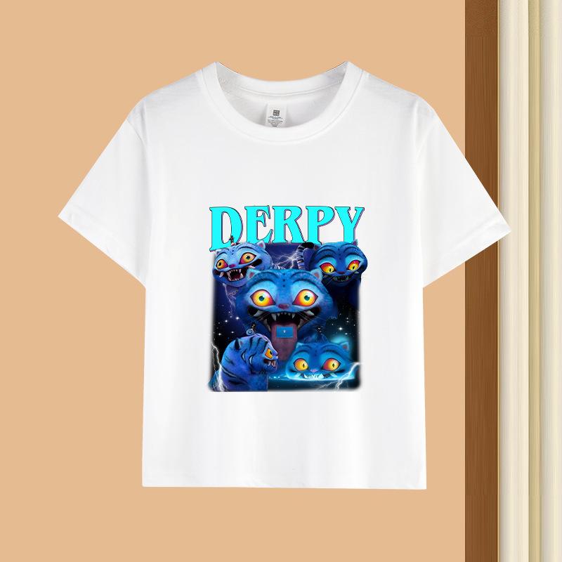 Kpop Korean Wave Witch Hunting Team Tiger Printed Children's T-shirt