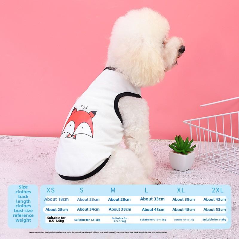 Puppy Dog Clothes Summer Thin Cat Bichon Dharma Pomeranian Small Dog, Summer Vest Clothes
