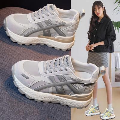 Женские осенние дышащие сетчатые туфли повседневные туфли небольшое внутреннее увеличение высоты туфли Форреста Гампа повседневные высокая ценность супер огонь