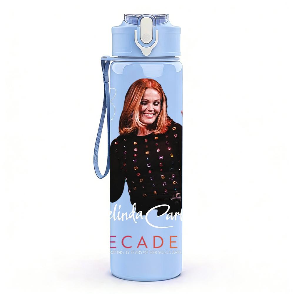 1PC Retro Rock Female Singer Portrait Print 750ml Portable Sports Water Bottle Leakproof Gym Outdoor Travel Drink Cup