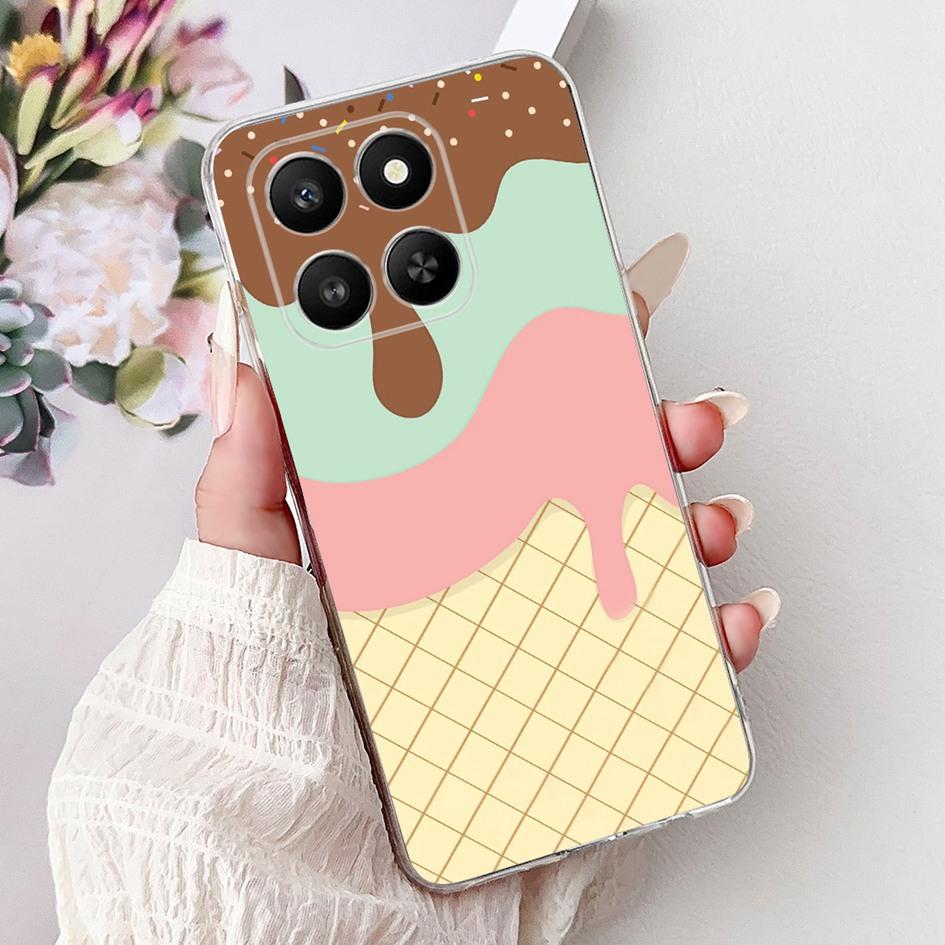 For Honor 400 Smart 2025 Case Fashion Bamboo Flower Soft Silicone Clear Bumper Protective Cover For Honor 400 Lite ABR-NX1 Funda