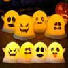Portable Halloween Ghost Lamp Plastic Mini Ghost Light LED Candle Light  Home Party Bar