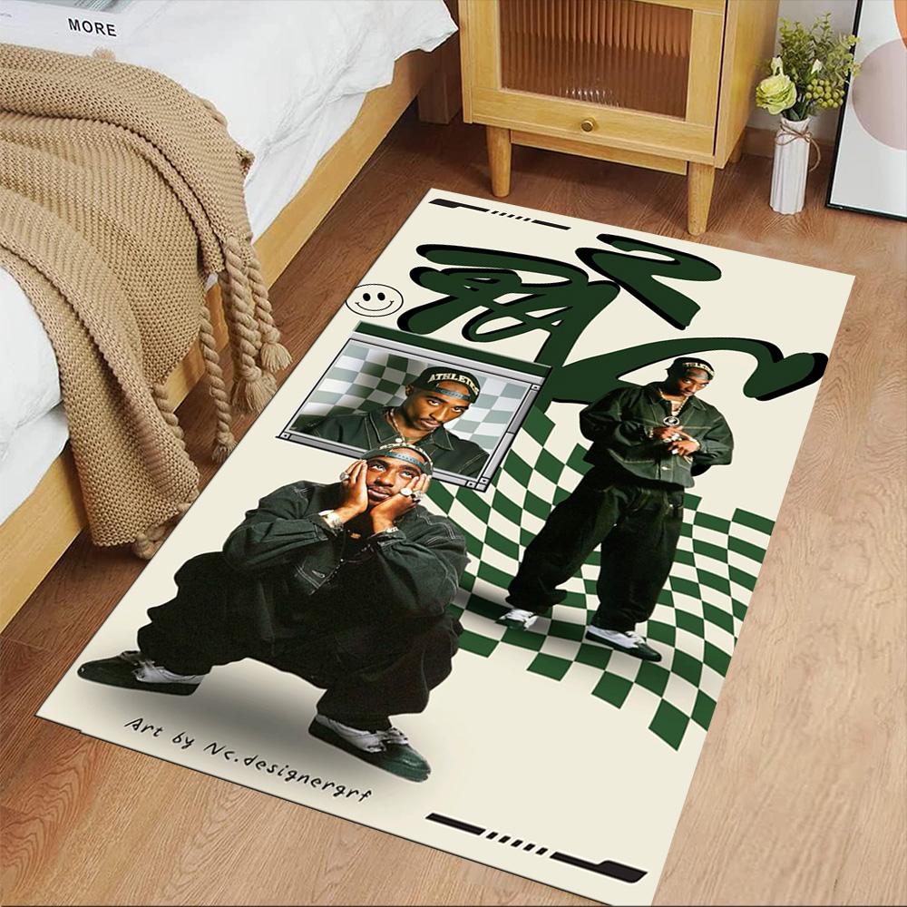 2pac Floor Mat Perfect for Outdoor Living Rooms Playrooms Bedrooms Antislip Carpet Decorate Offices Luxury Gift for Birthday, Christmas, Wedding