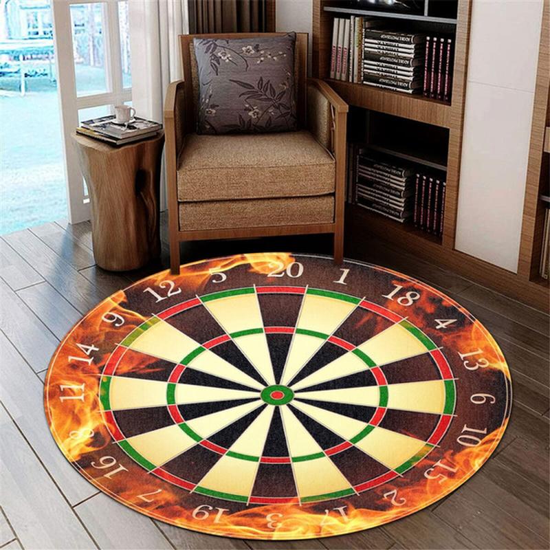 Нескользящий коврик с рисунком «вода и огонь», круглый ковер, напольные коврики, ковры для спальни, гостиной, декоративные, коврик для детских игр