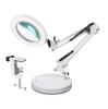 LED Long Arm American Style Folding Magnifier Desk Lamp for Welding and Repair with Eye Protection