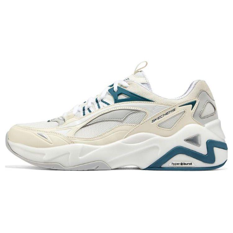 Skechers DLites Удобные Спортивная Мода Прочные Низкие Беговые Кроссовки Мужские кроссовки Белый Синий 232426-WAQ