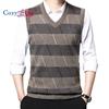 Men's Argyle Sweater Vest Knitted Casual V-Neck Pullover Vest