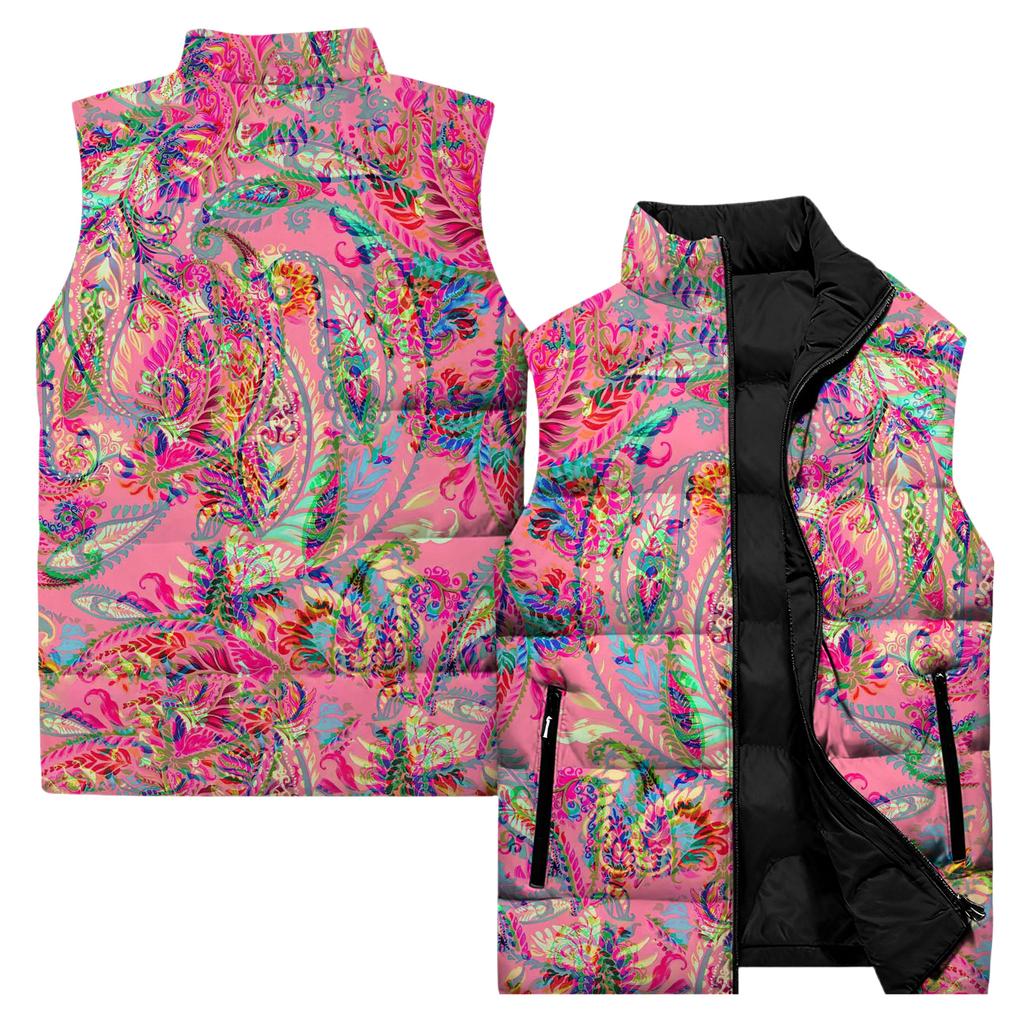 Ladies' Casual And Fashionable Sleeveless Vest Conventional Pattern Cotton Jacket