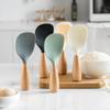 1Pcs Silicone Rice Spoon Heat-resistant Food Grade Silicone Rice Shovel Non-stick Rice Cooker Kitchen Tool Household Rice Spoon