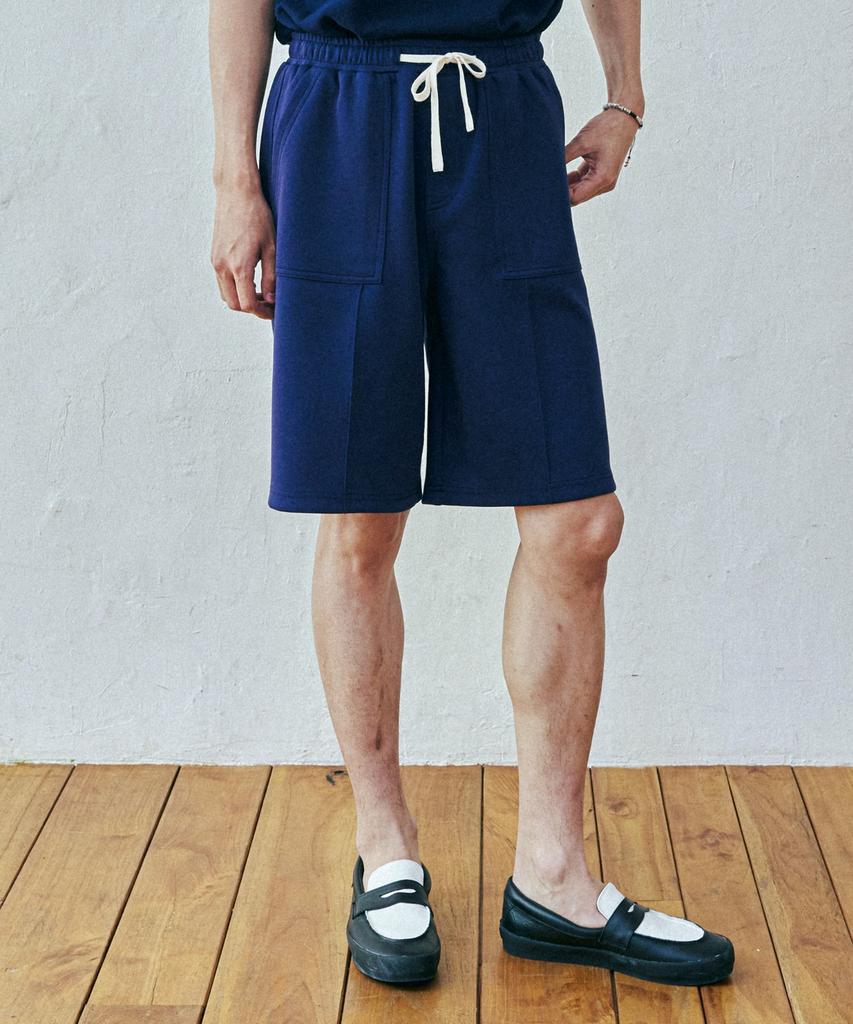 KND Front Seam Fatigue Shorts Navy