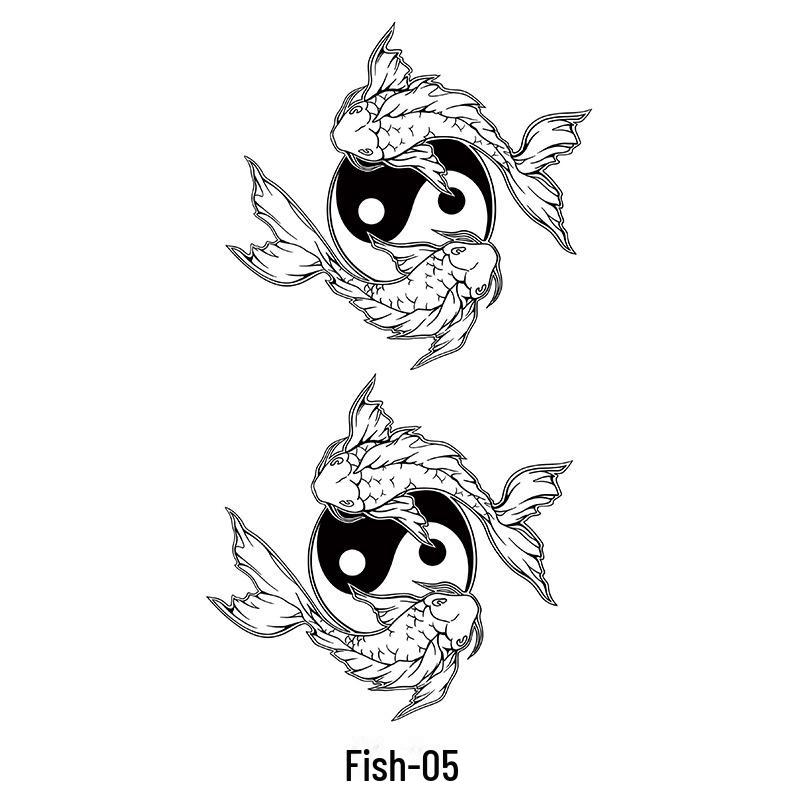 "Waterproof Semi-Permanent Herbal Tattoo Stickers for Men and Women - Durable Text Simulation Spot Tattoos"