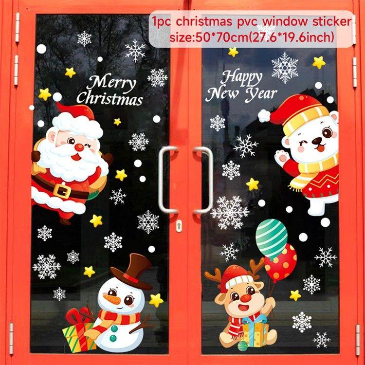 Christmas Window Sticker Merry Christmas Decorations For Home 2026 Cristmas Ornament Xmas Navidad Natal Gifts New Year 2026