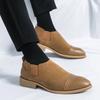 Spring Luxury Brand Pointed Suede Loafers Classic Business Casual Leather Shoes High-quality Party Wedding Chelsea Men's Shoes
