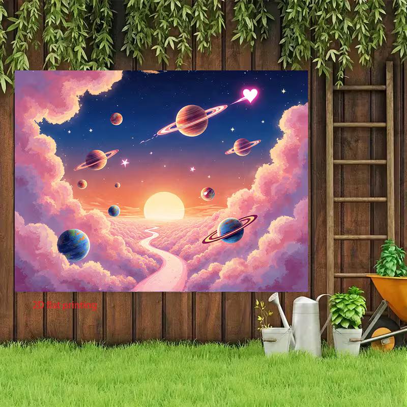 2D Мечтательный Галактический Закат Дорога Фотофон