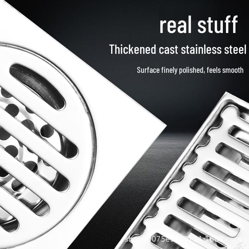 Нержавеющий стальной душевой напольный слив - Дезодорирующий, с защитой от обратного потока, Защита от насекомых для ванной комнаты и прачечной