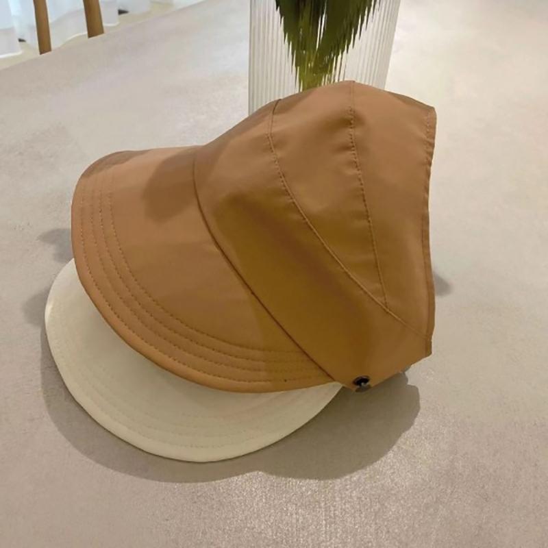 Летняя широкополая шляпа от солнца для женщин, складная регулируемая пляжная шляпа-ведро для отдыха на открытом воздухе, козырьки для защиты от ультрафиолета, рыболовные шапки с хвостиком