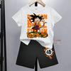 Футболка с принтом Гоку, Комплекты с шортами, Подходит для мальчиков, Dragon Ball. Дышащий Отлично подходит для повседневной носки Активного отдыха на природе