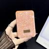 Магнитная сумка-кошелек Magsafe со стразами, подходит для Apple, Samsung, держатель для карт для мобильного телефона, держатель для карт, этикетка с гальваническим покрытием