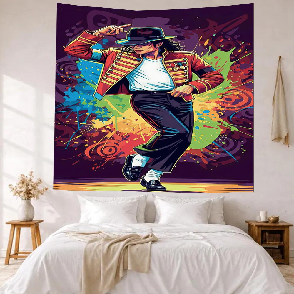 Michael Jackson Dance Moves Wall Decor Tapestry Art For Pet Memorial Birthdaywedding Party Backdrop Family Gift