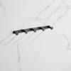 Bathroom Accessories Towel Hook Matte Black Towel Robe Coat Rack Rows Hooks