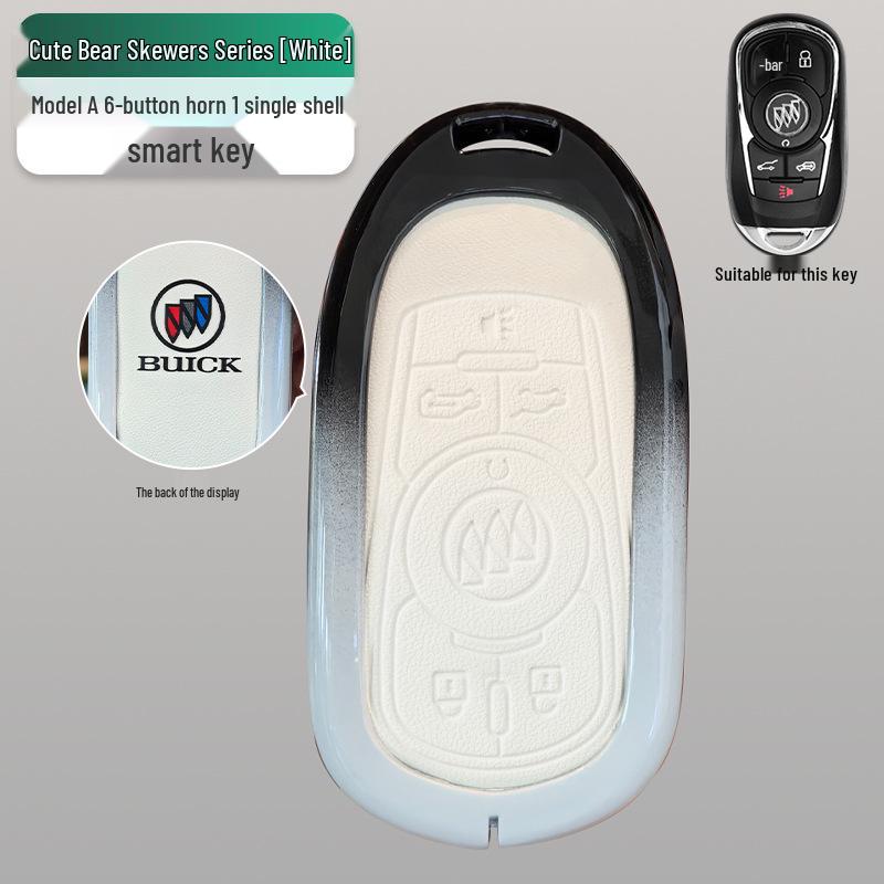 Light Blue Key Cover for Buick Models: Excelle, Encore, GL8, Verano, GL6, Regal, LaCrosse - Designed for Women