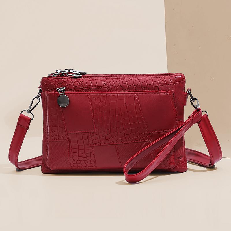 Women's Patchwork Clutch Bag Crossbody Bag PU Wallet Envelope Bag