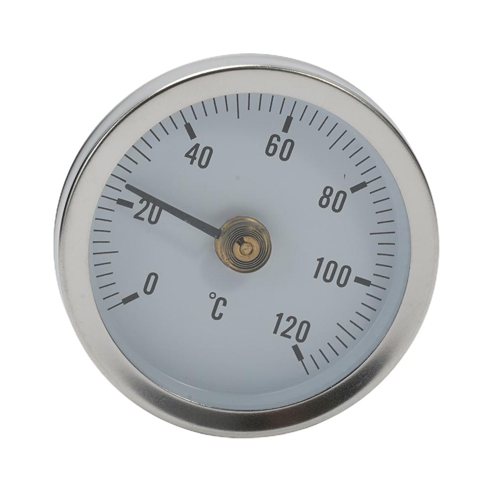 High Quality Pipe Thermometers Industrial Pipeline Rohrthermometer Spring Thermometer 0-120℃ 63mm Heating Pipe