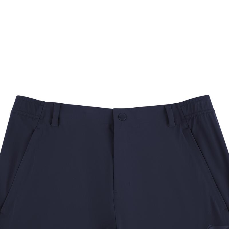 Li-Ning Модные универсальные удобные вязаные спортивные штаны мужские низ темно-синие AKYW047-5