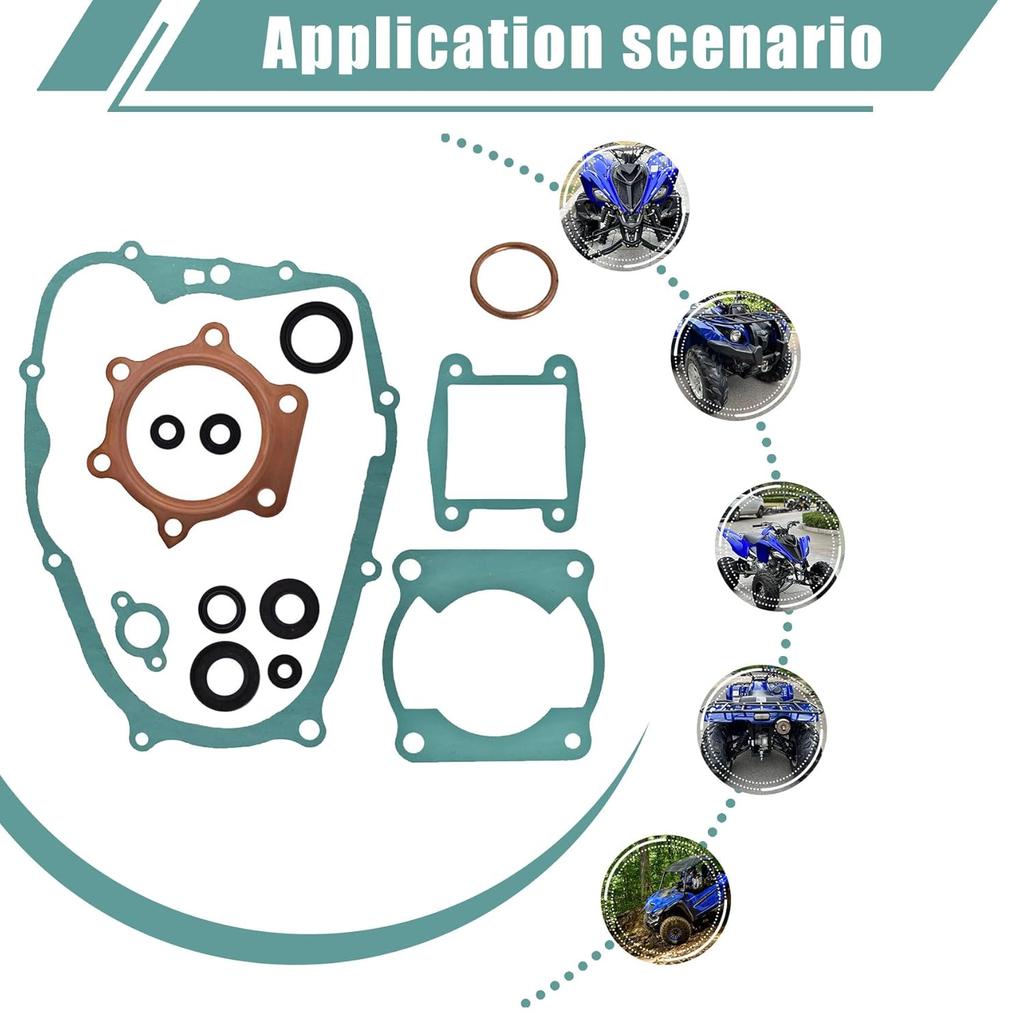 waltyotur Complete Engine Gasket Kit Set with Oil Seals Replacement for 1988-2006 Yamaha Blaster 200 YFS200