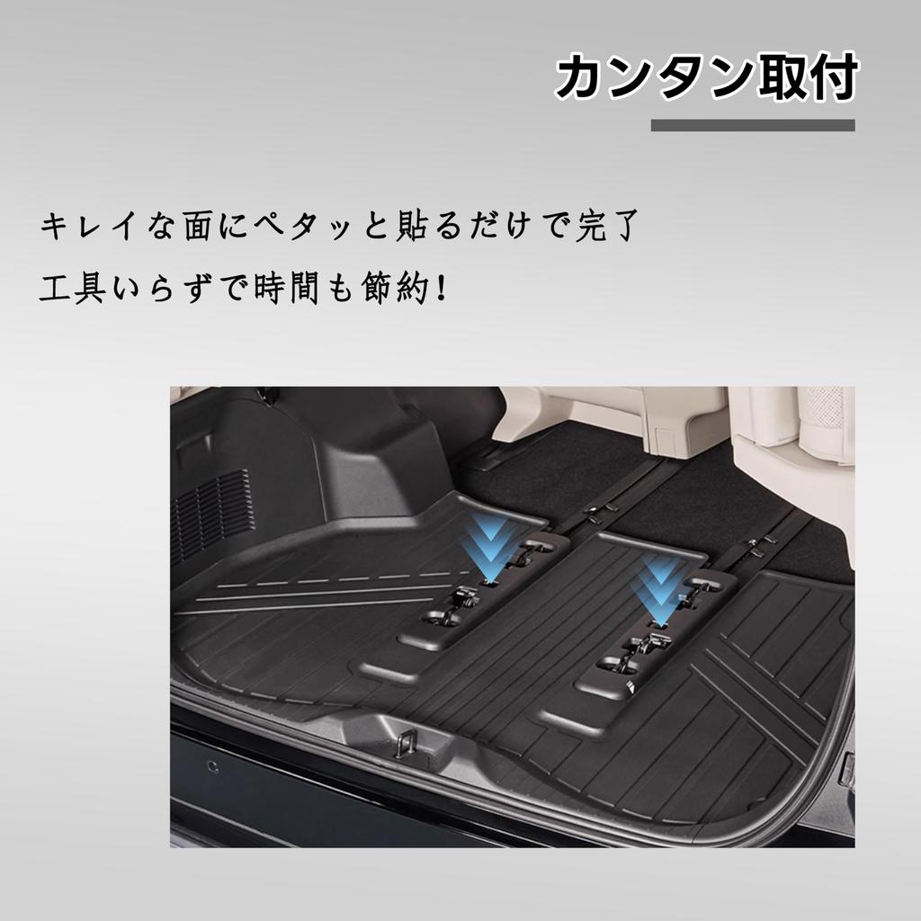 Oattun Rear Seat Rail Covers for the New Alphard 40 Series and Vellfire 40 Rail Custom Interior Scratch and Cargo Compartment Protection Series,