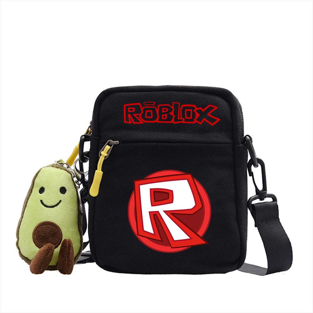 Тканевая сумка через плечо Roblox с принтом персонажа игры и буквой Для повседневных путешествий и школы