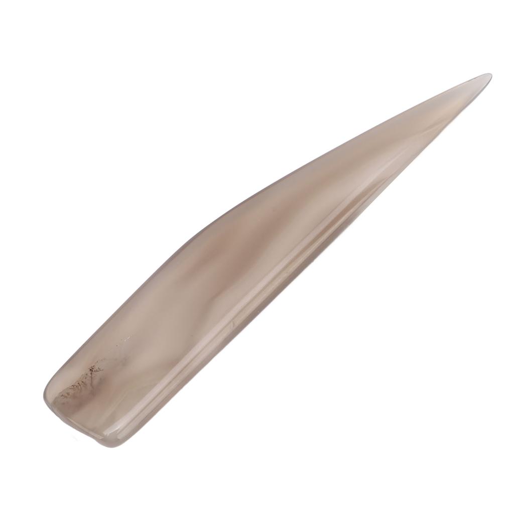 Agate Burnisher Hand Jewelry Goldsmith Tool Professional Agate Craft Polishing Tool for Gold Silver Copper Gray 8cm