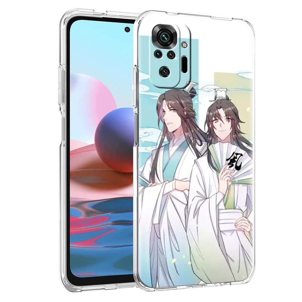 Silicone Cover For Xiaomi Redmi Note 10 9 Pro 9S 8 9C 7 8T 10S 9A 7A 8A K40 K20 Shockproof Soft Phone Case Style Tian Guan Ci Fu