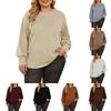 Women's Fashion Casual Solid Color Oversized  Long Sleeve Loose Fit Top