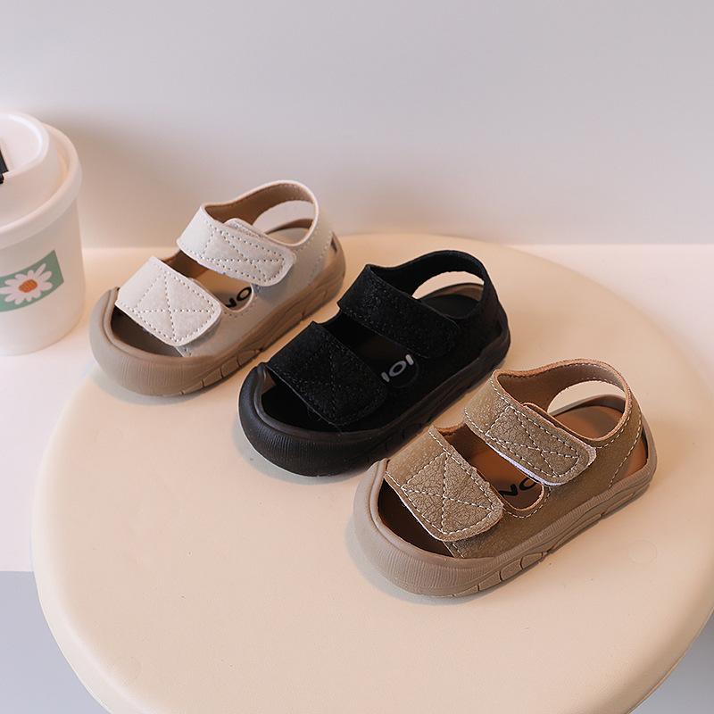 Anti-Collision Baby Sandals - Soft Bottom Closed-Toe Shoes for Toddlers, Boys & Girls (Ages 1-3)