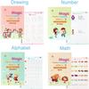4 Books Pen Magic Copybook Free Wiping Children's Kids Writing Sticker Practice English Copybook For Calligraphy Montessori Gift